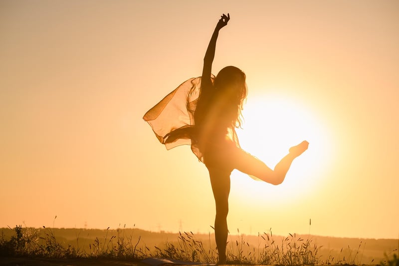 Woman practicing deep breathing